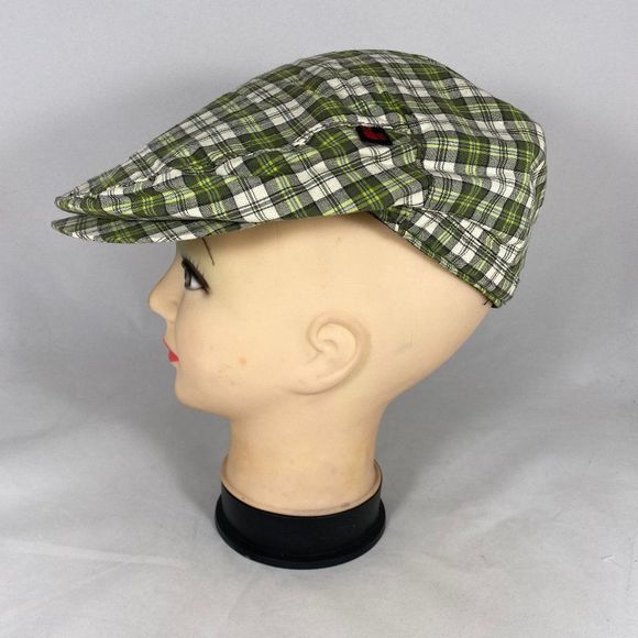 Woolrich Driving cap Flat Hat cotton Plaid NWT - Picture 2 of 8